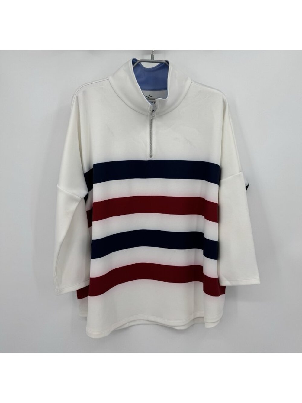 Tuckernuck Sport Americana Stripe Martina 1/4-Zip Pullover Sweatshirt size M/L